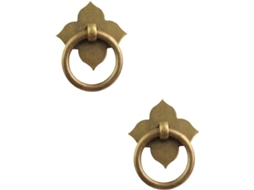Puxadores De Armário, 2 Peças, Estilo Vintage, Com Trevo De Quatro Folhas, Para Gavetas, Furo Único, De Cobre, Para