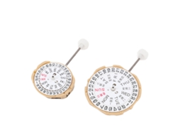 2pcs Movimento de Quartzo com Calendário Duplo Sp28 Sp25 para Reparo e Substituição