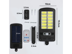 Lâmpada de Rua Solar Led 120 com Sensor de Movimento, Luz Remota para Jardim e Quintal, Inundação SUNNY SPACES