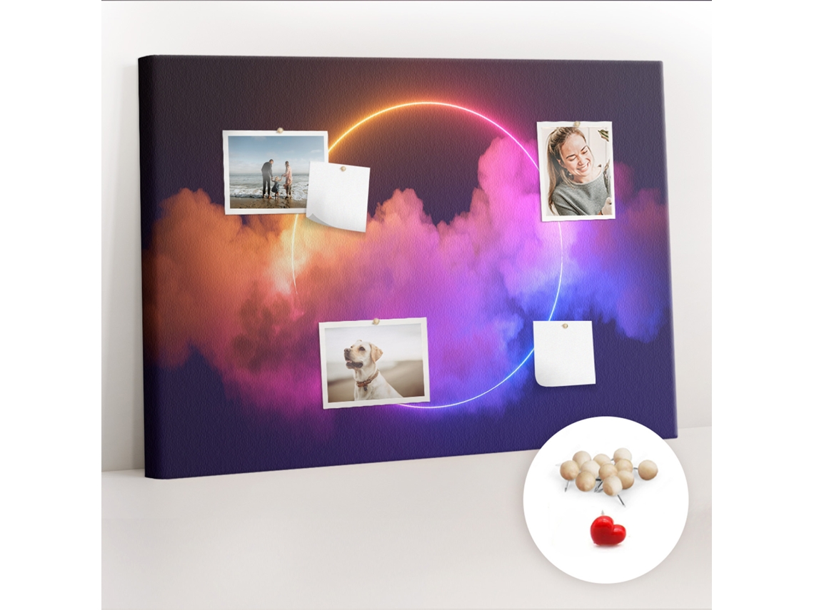 Quadro De Cortiça Abstração De Fumaça 3d Para O Corredor Espelharte (100x70 Cm)