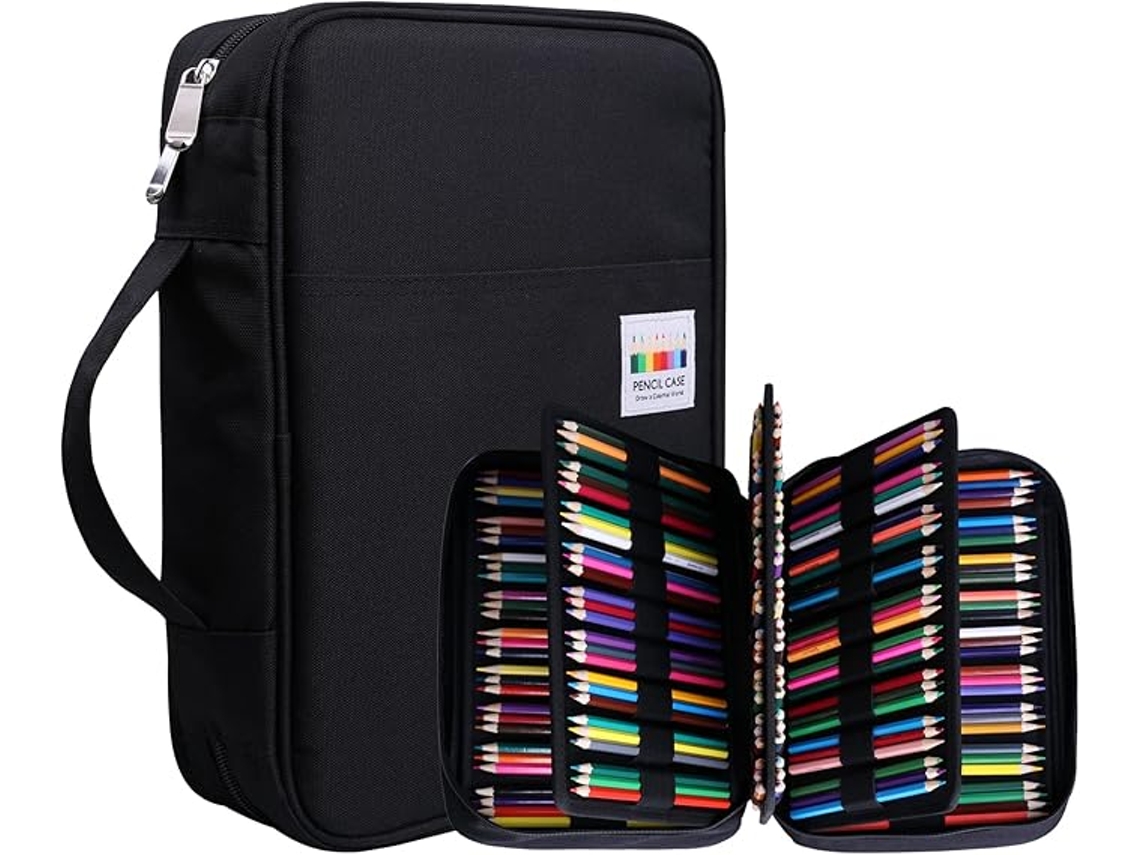 Capa Para Lápis Para 220 Lápis Coloridos, Grande Capacidade Com Slot, Estojo À Prova D‘água Para Lápis De Aquarela E Canetas Hidrográficas E Gel