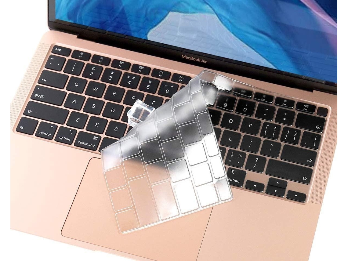 Capa Protetora Para Teclado Com 10,5 Cm, 13 A, Em Silicone, Cor Transparente Elysve
