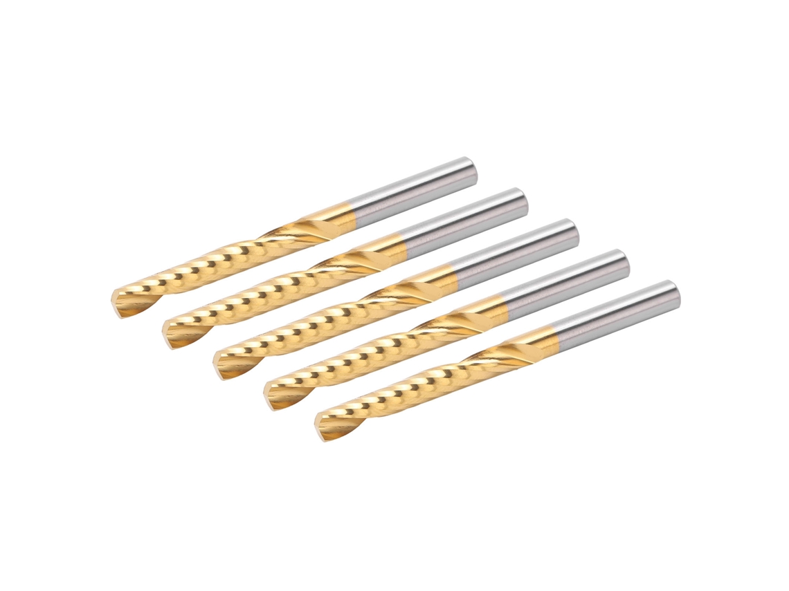 Ferramentas Cnc Laxiscreed Com 5 Escareadores De Aço Rápido Revestidos A Titânio Para Corte De Alta Velocidade