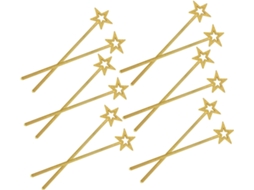 Varinha Mágica De Fada Com 12 Estrelas Douradas Para Meninas, Estilo Princesa Anjo, Leve E Confortável.