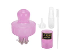 Aplicador Portátil De Cabelo Com Escala E Escova De Massagem Para Cabelo Finto E Perda De Cabelo Rosa