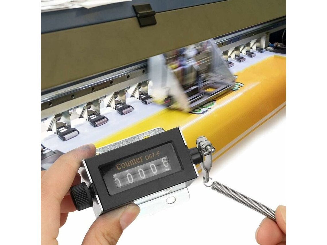 D67, F Contador Mecânico de 5 Dígitos, Contador Manual Reinicializável, Faixa de Contagem BRILVIBERA