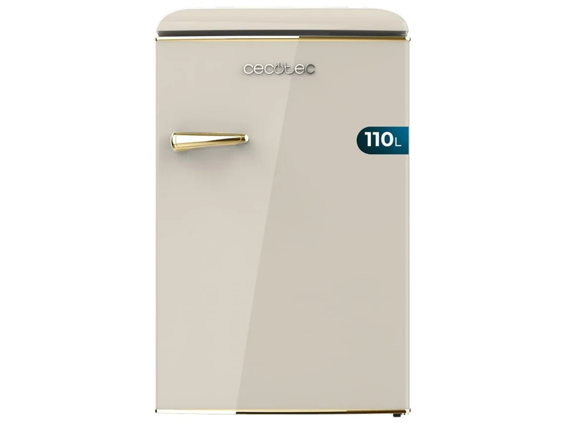 Mini Frigorífico Retro Tt Origin Beige com Capacidade de 118 L Classe e Icebox Led Interior CECOTEC