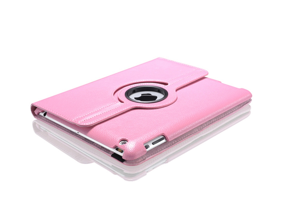 Capa Protetora Para Ipad Air 6, Capa Giratória De Couro Para Ipad 9,7 Polegadas Pro11, Estampa De Lichia, Rosa 10,2 Aquaforge