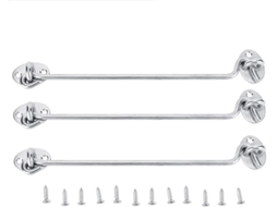 Conjunto De 3 Ganchos Cabine 25cm 10 Polegadas, Gancho De Privacidade Em Aço Inoxidável Para Porta Janela