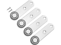 Conjunto De 4 Roldanas Para Portas De Correr Com Alta Resistência Ao Desgaste.