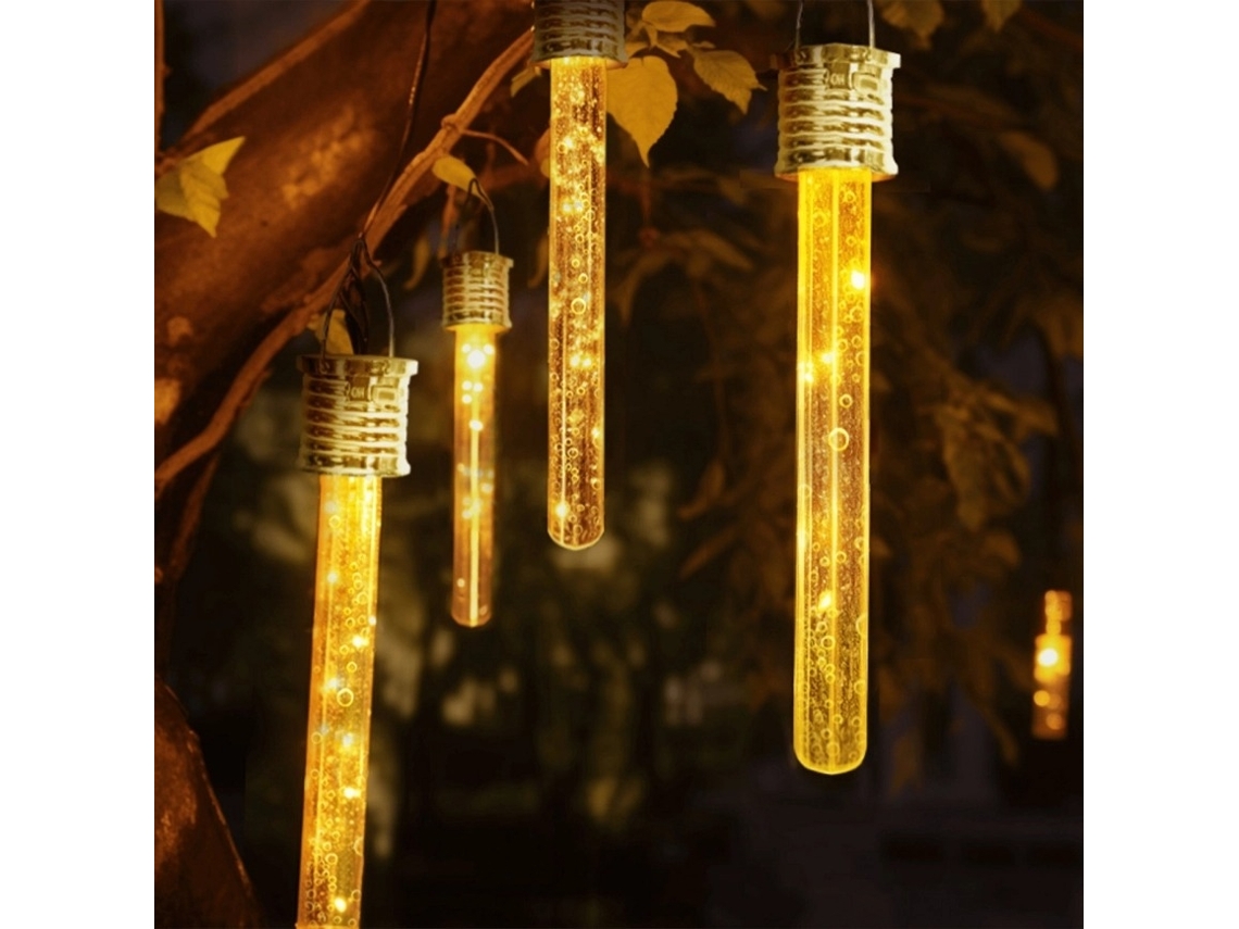 Kit com 4 Lanternas Solares AQUAFORGE com Cor Branco Quente e Iluminação Led