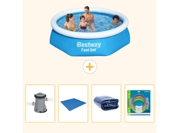 Bestway Piscina Bestway Fast Set Redonda - 244x61 Cm - 5-peças S220