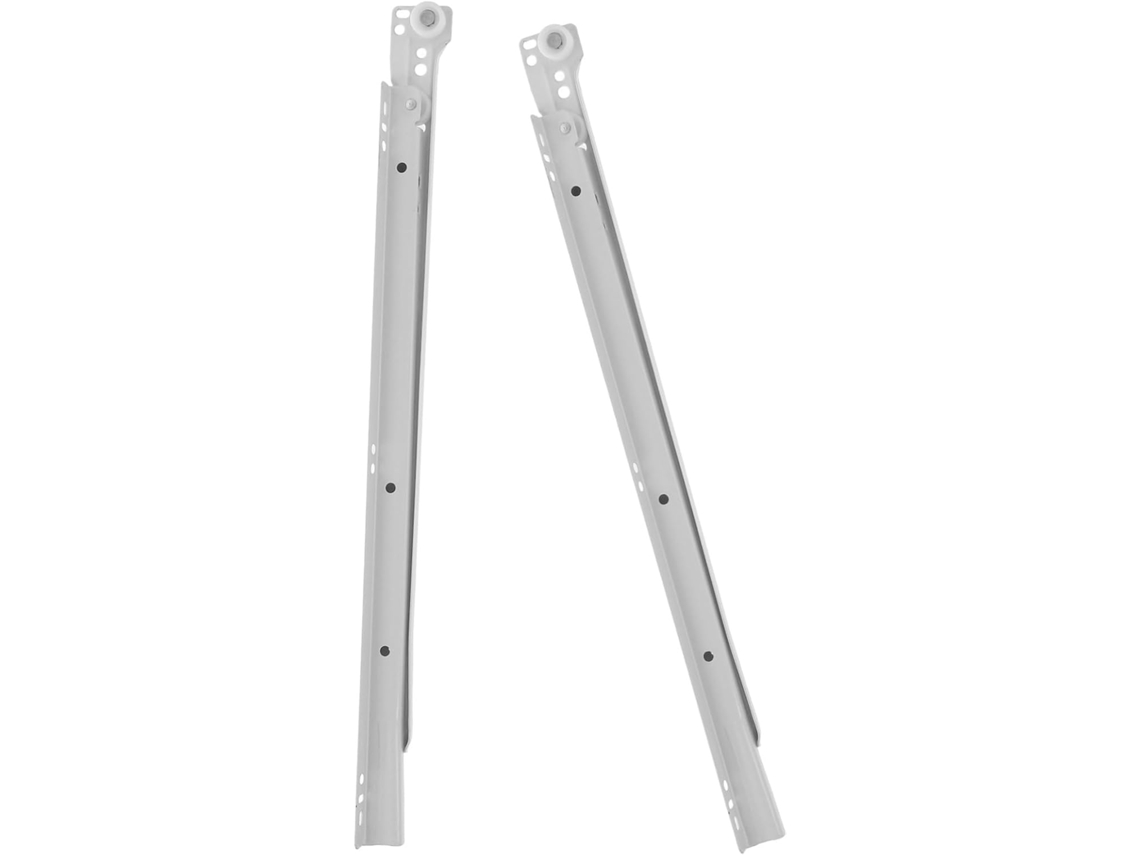 Conjunto De 2 Corrediças Para Gavetas Armário, 40, 6cm 16 Polegadas, Em Aço Laminado A Frio, Com Rolamentos De Esferas