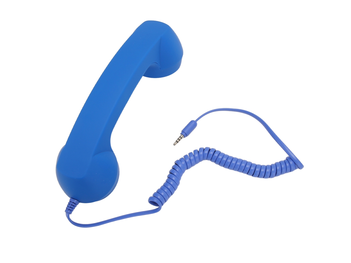 Fone De Ouvido Com Plug 3.5mm Retro Antirradição Para Celular E Computador Azul