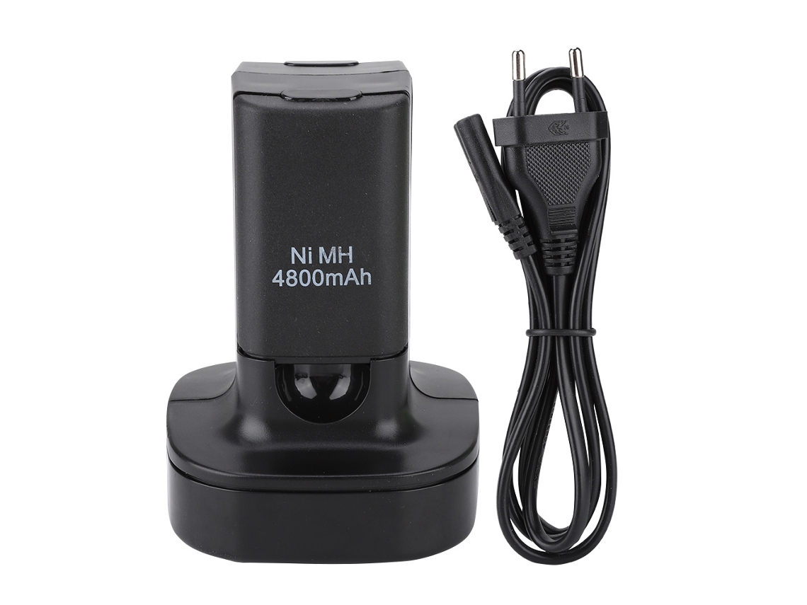 Baterias Mali Recarregáveis com Cabo de Carregamento para Xbox 360 Slim, 4800mAh, 3.7V