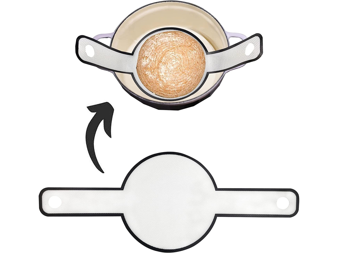 Tapete de silicone para assar, lavável e reutilizável, antiderrapante, para pão holandês Slowmoose