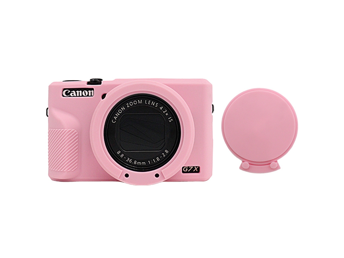 Capa Silicone HEXINYIGJLY para Canon G7x Mark Iiitampa Removível, Anti Risco Rosa