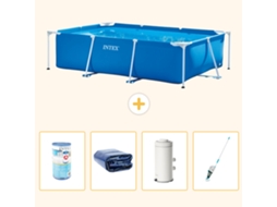 Intex Piscina Com Estrutura Retangular - 300x200x75 Cm - 5-peças S120