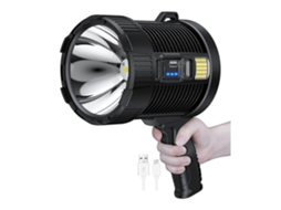 Refletor recarregável, holofote LED de 100.000 lúmens, lanterna de mão, lâmpada solar externa Brilvibera
