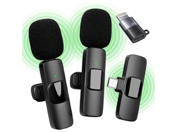 Microfone De Lapela Para Reprodução E Transmissão Ao Vivo Aquaforge