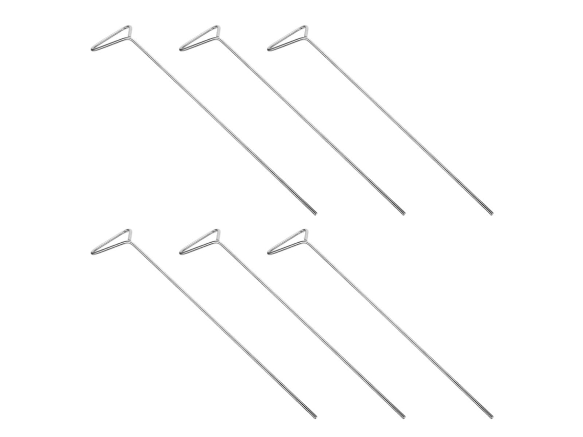 Conjunto De 6 Barras De Aço Inoxidável Prateadas Para Espalhamento Em Laboratório.