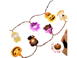 Laxiscreed Fitas De Luz Led De Halloween E Natal Com 40 Leds, 6m, Contínuo E Efeito Piscante
