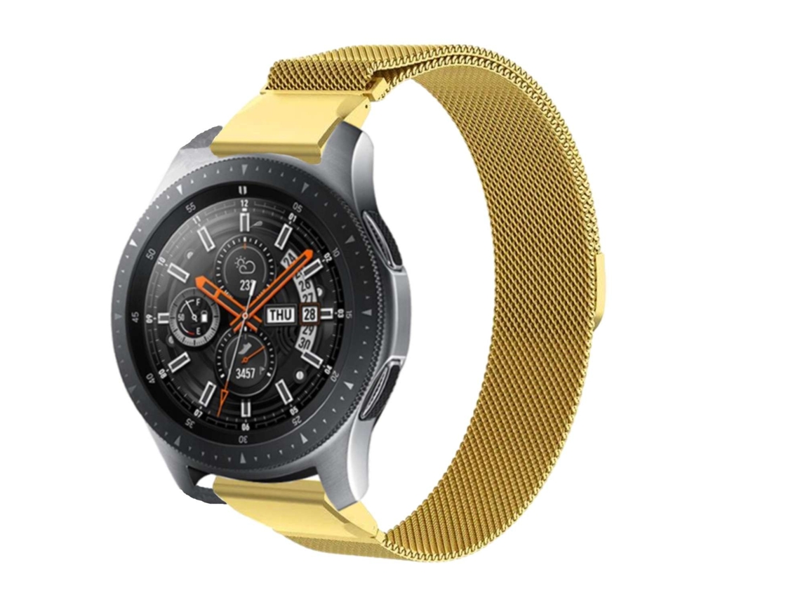 Bracelete Pulseira Milanese Mesh para Garmin Forerunner 955 Dourada