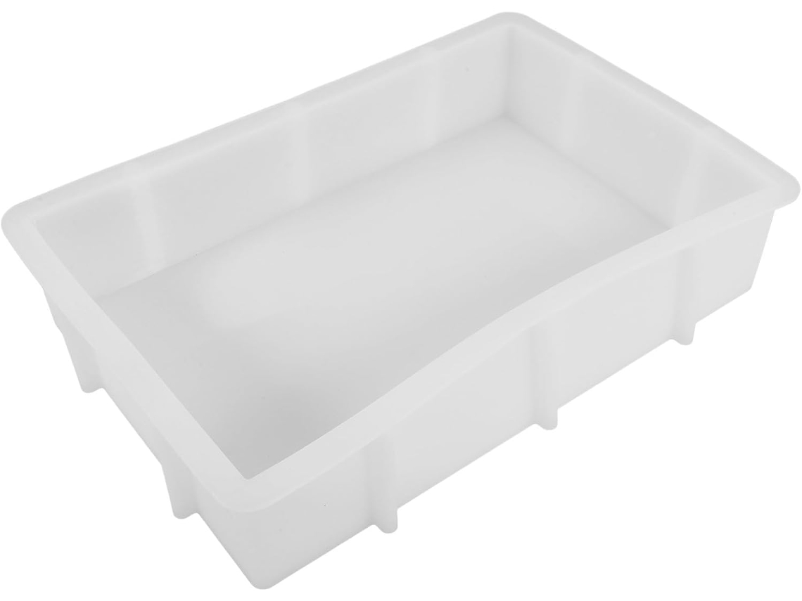 Molde Retangular Grande De Silicone Para Resina Epóxi, Fácil De Limpar E Armazenar.