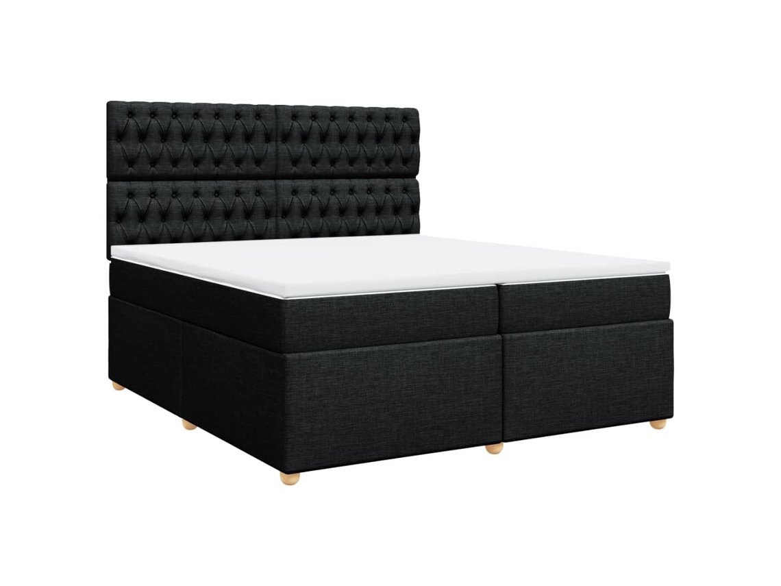 Box Spring Bed, Box Spring Beds Vidaxl Preto Tecido (200 X 200 Cm)