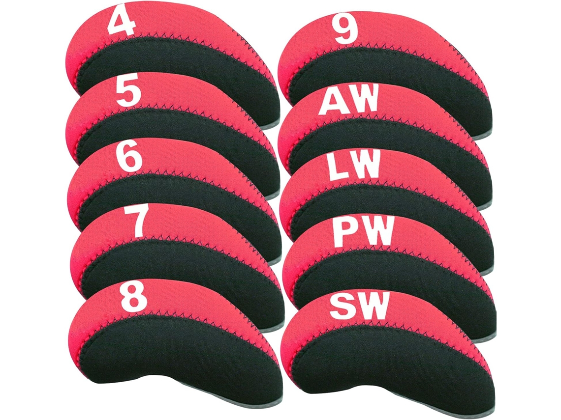 Conjunto de 10 Capas Protetoras Impermeáveis para Cabeças de Tacos de Golfe, Incluindo Capas para Putter | S/MARCA