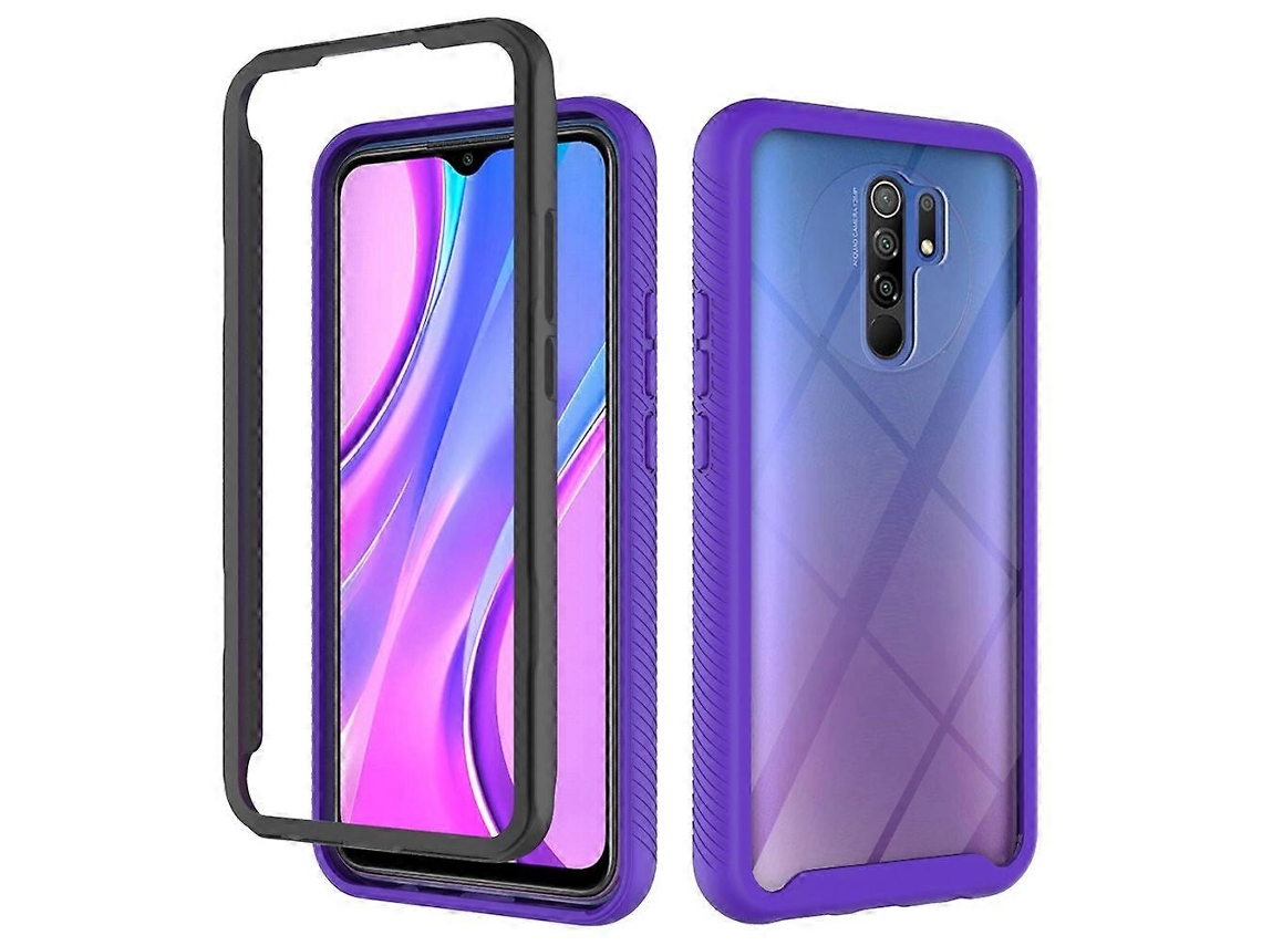 Capa Protetora Resistente A Impactos Em Pc + Tpu Da Série Starry Sky Solid Color Para Xiaomi Redmi 9 (azul Celeste)