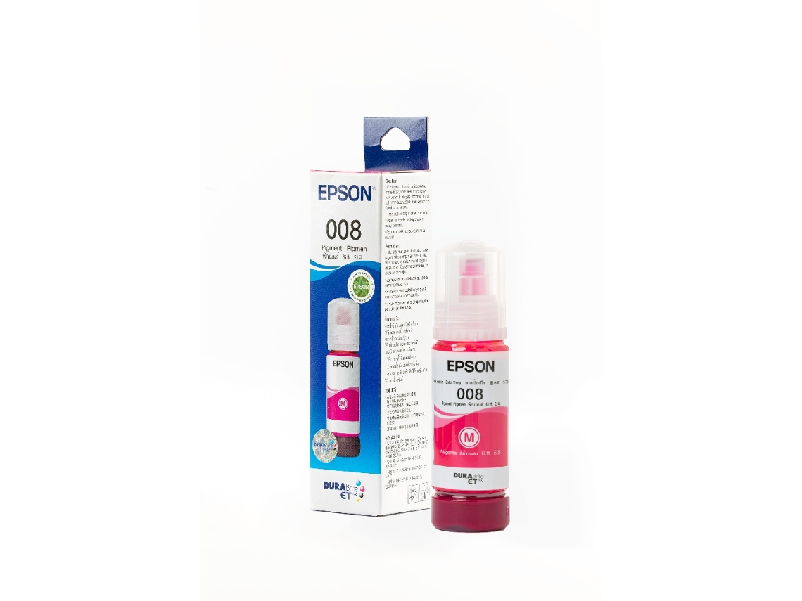 Frasco De Tinta Original Epson 008, Magenta, 70ml, Para Impressoras Ecotank L6460, L6490, L15150, L15160 E M15140.