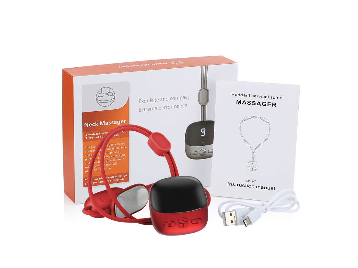 Colar De Massagem Smart Tens Ems Pulse Neck, Microcorrente, Aquecimento Cervical, Costas, Amassamento, Magnetoterapia De Baixa Fre Aquaforge
