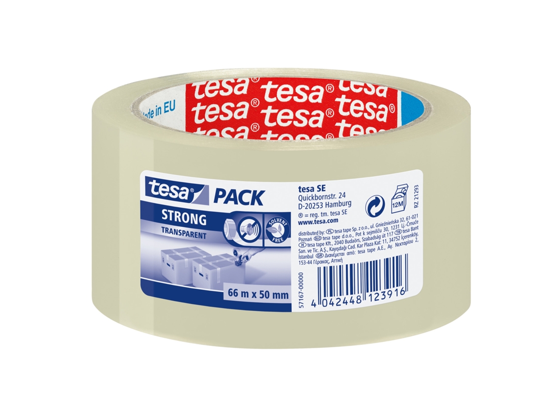 TESA Clear Strong 66 M Polipropileno Transparente 1 Peça
