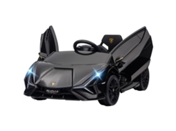 Carro Elétrico Infantil Lamborghini 12v Com Comando E Velocidade 3-5km/h, Preto