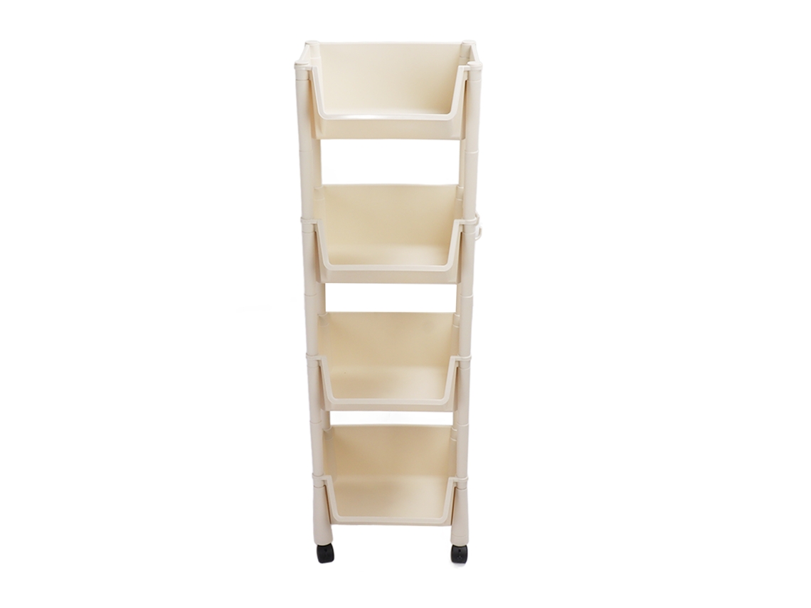 Estante Vertical Móvel 4 Camadas Com Rodas Para Espaço