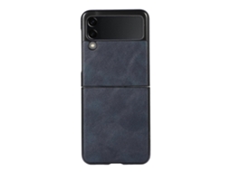 Capa De Celular Em Pu Com Textura De Couro Bovino Para Samsung Galaxy Z Flip 3 5g