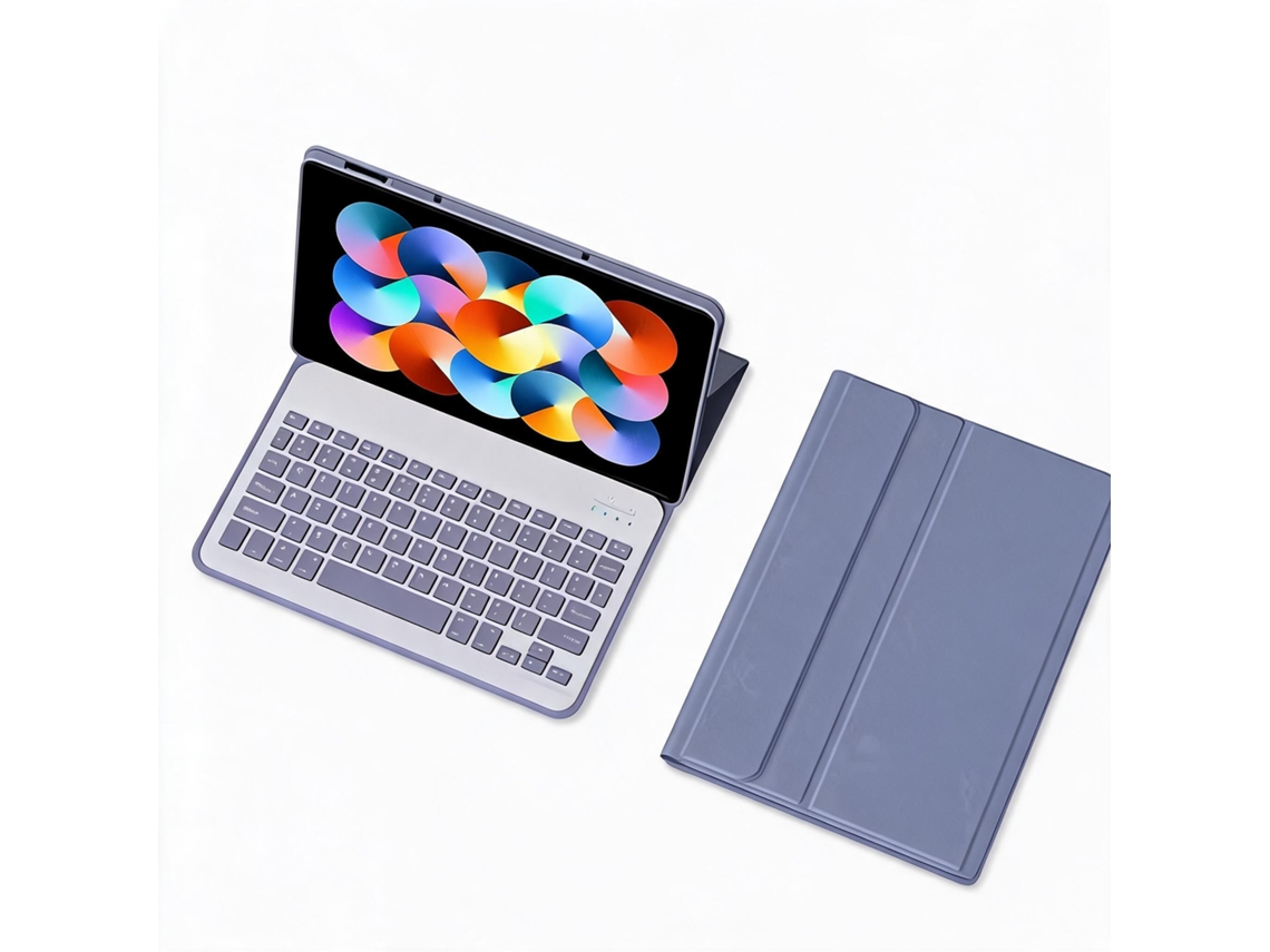 Capa Com Teclado Bluetooth Para Lenovo Tab M9 Tb-310fu/tb-310xu (português-roxo)