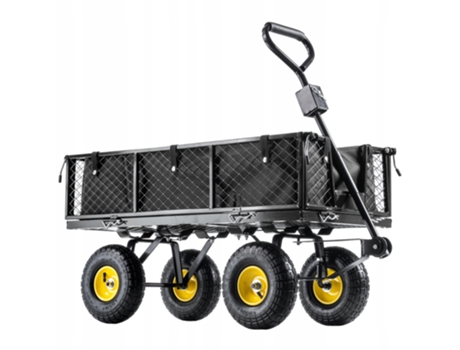Carrinho de jardim, carrinho de mão, reboque de transporte, 300 kg, com lona, grande Kadax