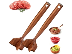 Amassador De Carne Madeira, Resistente, Resistente Ao Calor Para