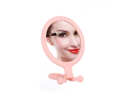 Espejo De Maquillaje Linjou Doble Cara, Espejo De Mano Con 10x Aumento, Rosa
