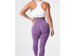 _leggings de Spandex Sem Costura Speckled Nvgtn Feminino Alto Cintura Fitness Academia Yoga