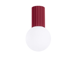 Sollux Sl.1748 Halo Lámpara De Techo Burdeos Ip44
