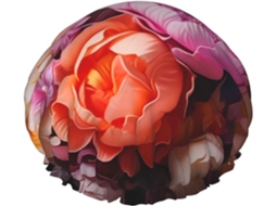 Touca De Banho Feminina Com Estampa Borboletas E Vegetação Exuberante, Impermeável, Reutilizável, Com Cordão Elástico