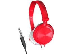 Fone De Ouvido Estéreo Portátil E Dobrável Com Fio 5mm Para Som Imersivo, Vermelho, Sem Microfone
