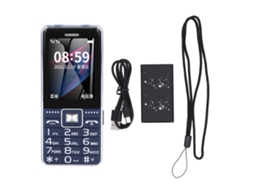 Telefone Celular Com Botões Grandes Tela 2.4 Polegadas Rede Gsm 3 Slot Cartão Básico Para Idosos Crianças Azul