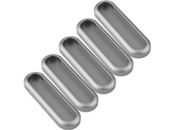 Conjunto De 5 Puxadores Adesivos, Puxadores De Metal Cinza Para Portas Correr, Armários E Gavetas Inclui Parafusos Fita