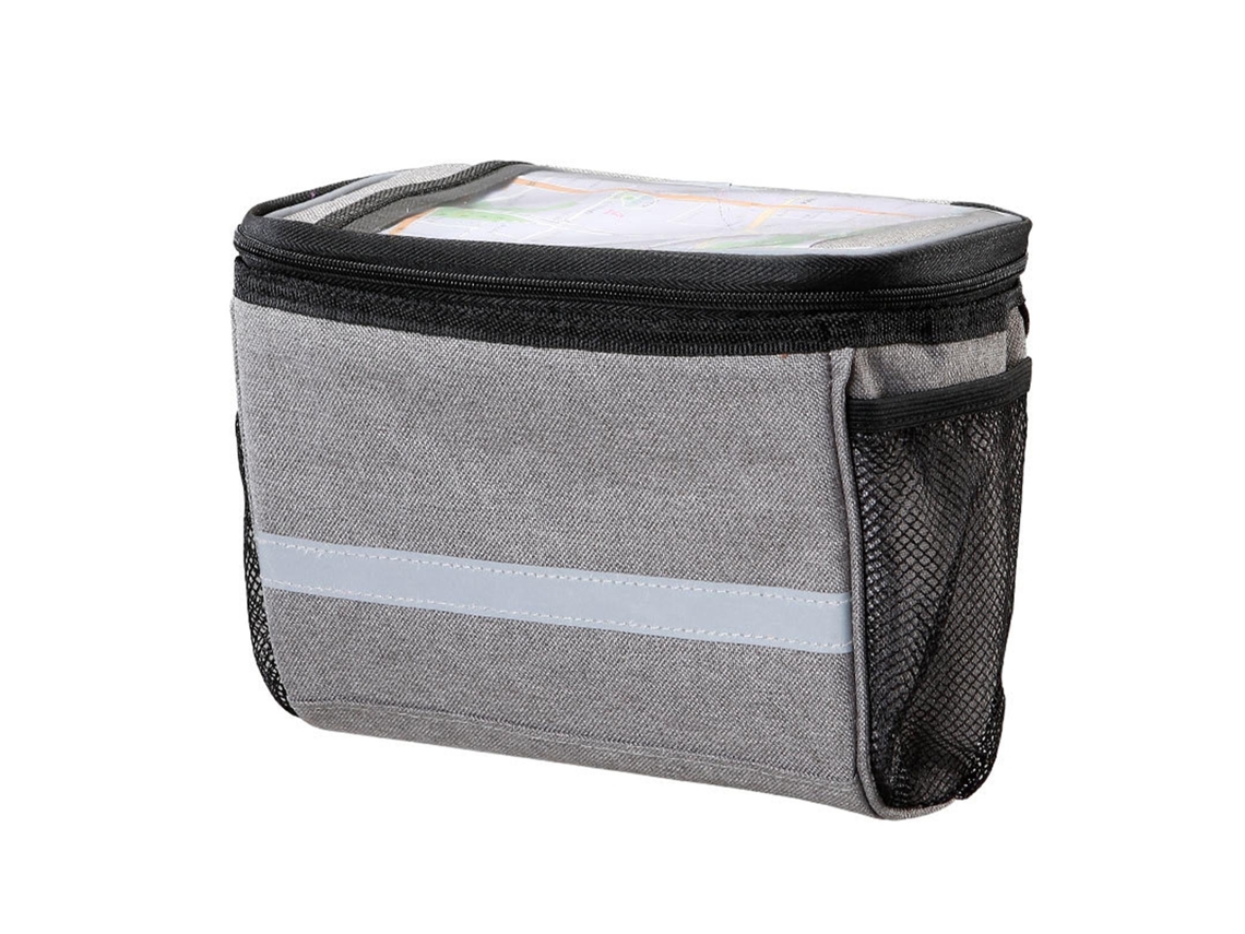 Bolsa De Mountain Bike Com Isolamento Térmico, Preservação A Frio, Bolsa Portátil Para Guidão De Bicicleta Para Ciclismo (cinza)