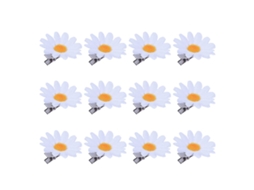 12Pcs Margarida Grampos de Cabelo Flor Presilhas Alfinetes Casamento Acessórios para Bebês Crianças Meninas Mulher UISAVE