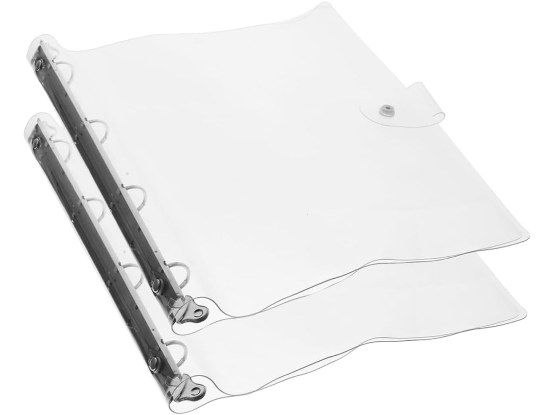 Conjunto De 2 Pastas Transparentes Recarregáveis Para Cadernos, Ideais Para Capas De Agendas Ou Diár Gokoco